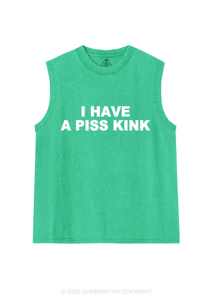 Piss Kink Y2K Washed Muscle Tank Cherrykitten