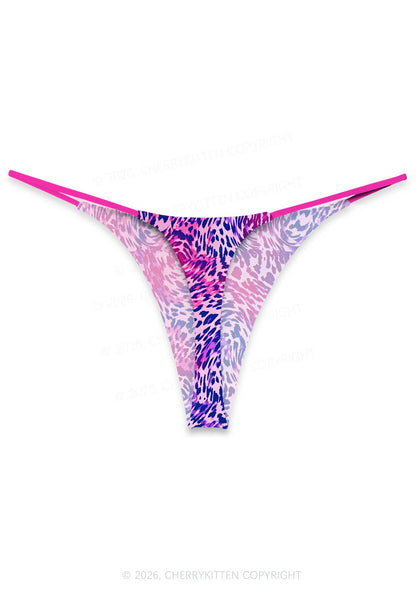 Bisexual Leopard Pride Y2K Print Bikini String Thong Cherrykitten