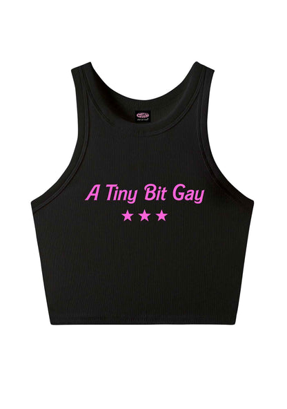 A Tiny Bit Gay Pride Y2K Crop Tank Top Cherrykitten