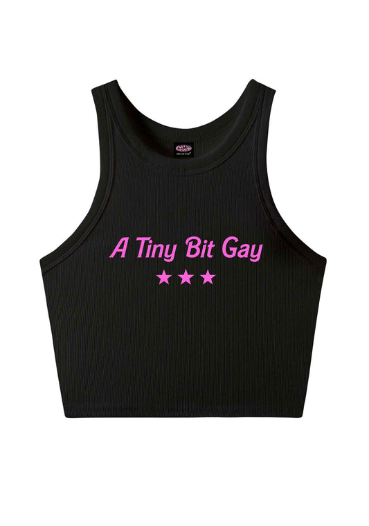 A Tiny Bit Gay Pride Y2K Crop Tank Top Cherrykitten