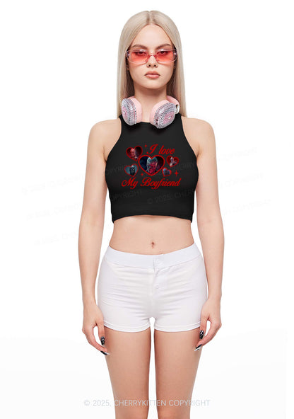 I Love My Boyfriend VN Y2K Crop Tank Top Cherrykitten