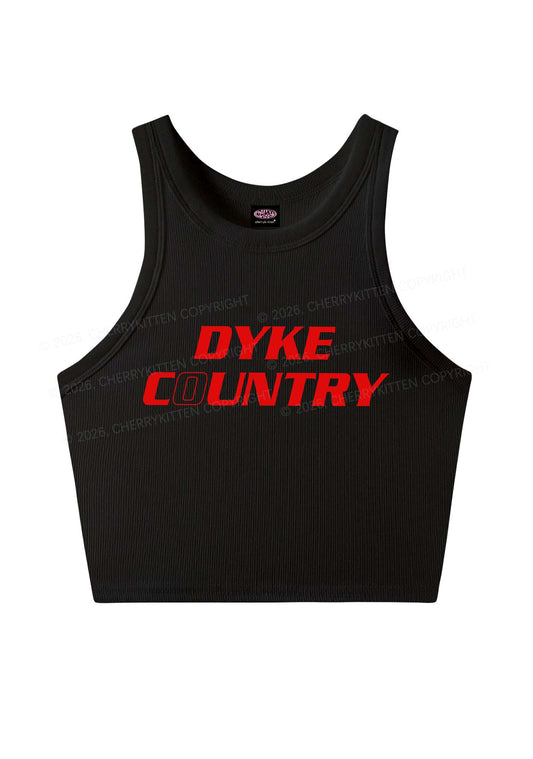Dyke Country Pride Y2K Crop Tank Top Cherrykitten