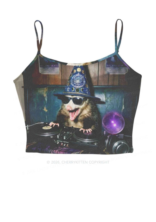 Wizard Opossum DJ Y2K Mesh Cami Tank Cherrykitten