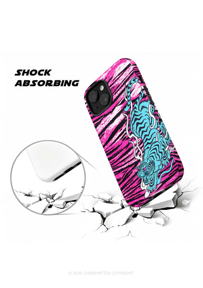 Blue Tiger Pink Zebra Stripe Y2K Phone Case Cherrykitten