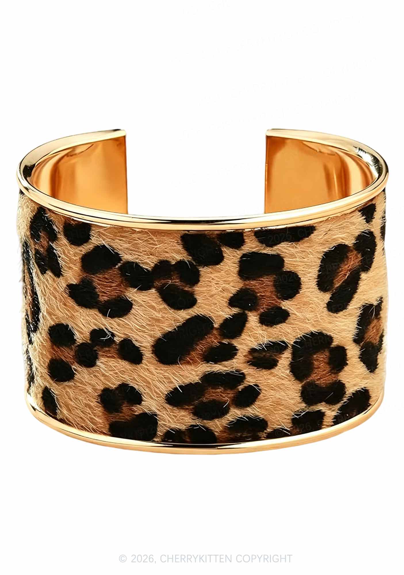 Leopard Y2K Open Bangle Cherrykitten