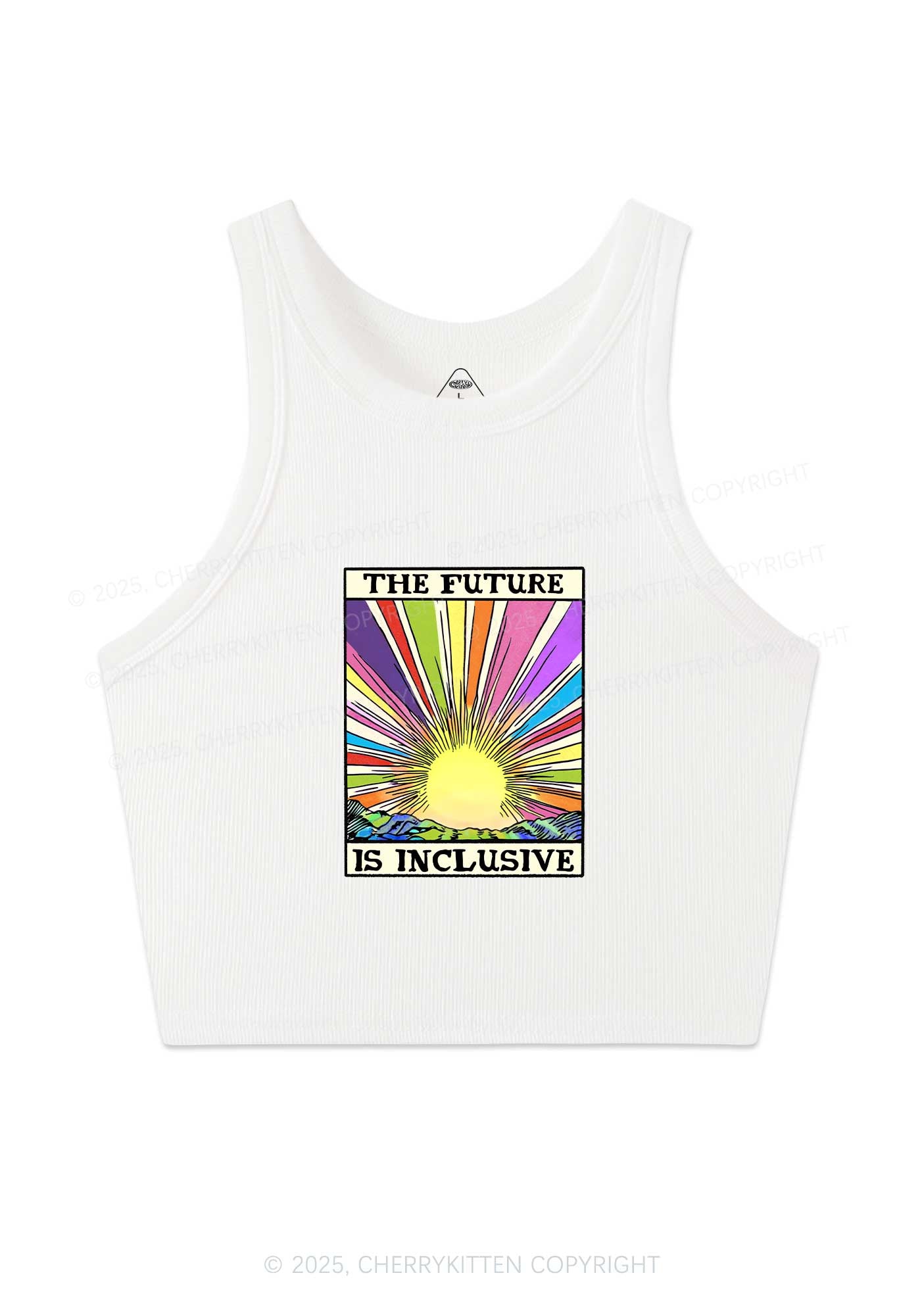 The Future Is Inclusive Pride Y2K Crop Tank Top Cherrykitten