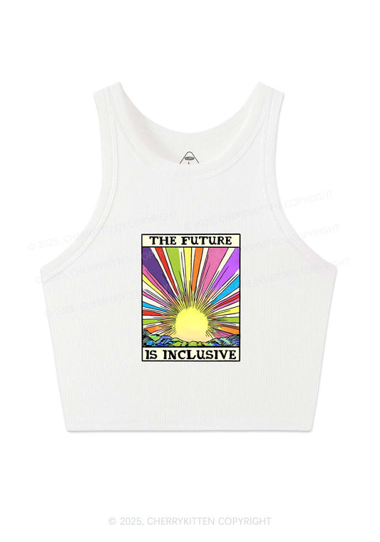 The Future Is Inclusive Pride Y2K Crop Tank Top Cherrykitten