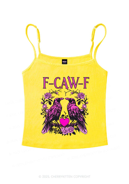 F CAW F Pink Ravens Valentine's Day Y2K Spaghetti Strap Cami Cherrykitten