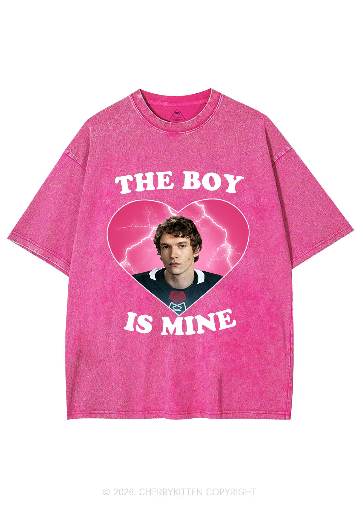 The Boy Is Mine CS Y2K Shirts Washed Tee Cherrykitten