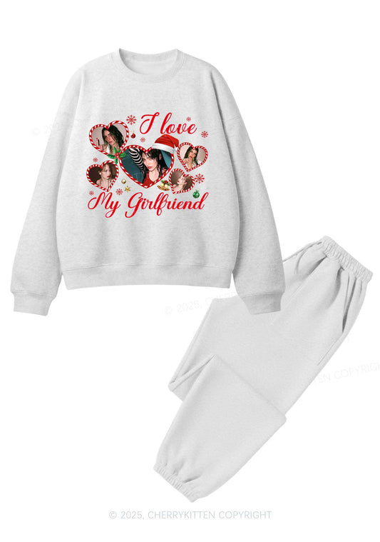 Custom Christmas I Love My GF Y2K Fleece Sweatshirts Set Cherrykitten