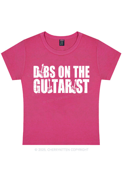 Dibs On The Guitarist Y2K Baby Tee Cherrykitten