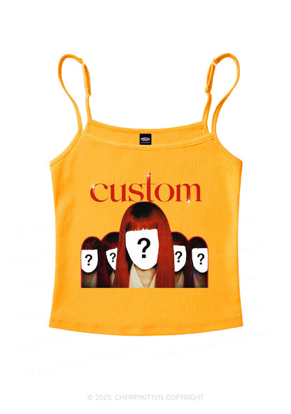 Custom Five Portraits Y2K Spaghetti Strap Cami Cherrykitten