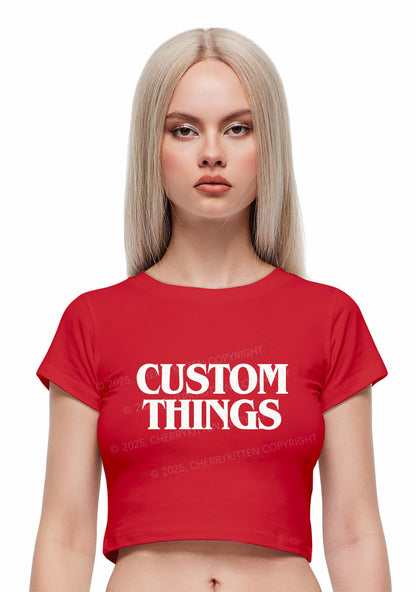 Custom Things Y2K Baby Tee Cherrykitten