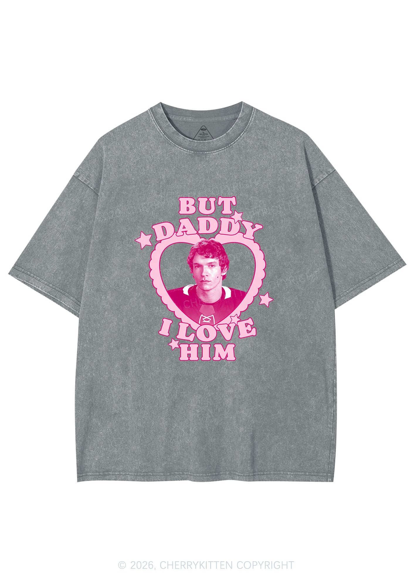But Daddy I Love CS Y2K Shirts Washed Tee Cherrykitten