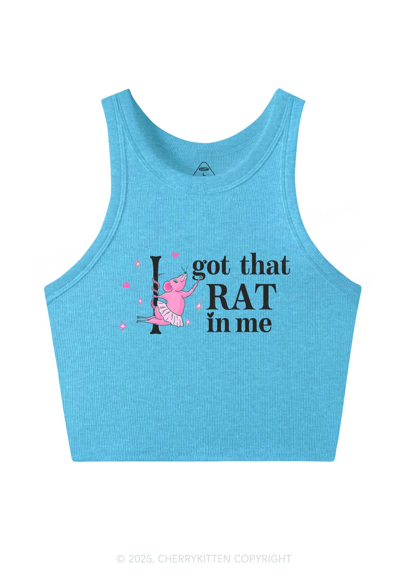 Got Rat In Me Y2K Crop Tank Top Cherrykitten