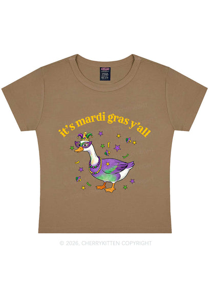 Its Mardi Gras Yall Y2K Baby Tee Cherrykitten