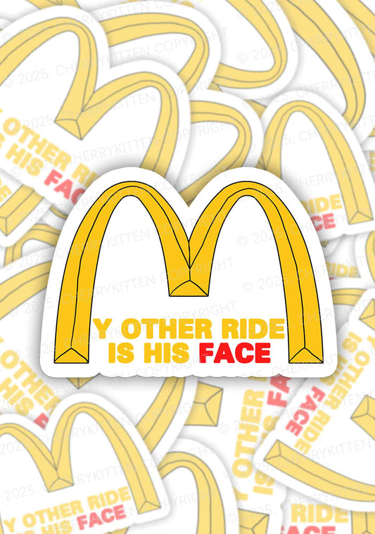 Ride His Face 1Pc Y2K Sticker Cherrykitten
