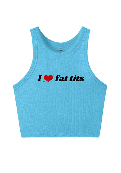 I Love Fat Txts Y2K Crop Tank Top Cherrykitten