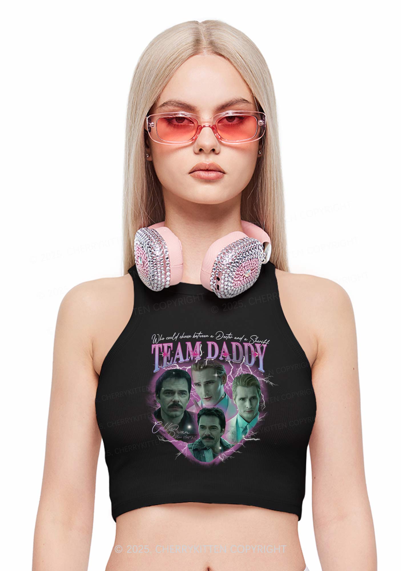 Team Daddy Y2K Crop Tank Top Cherrykitten