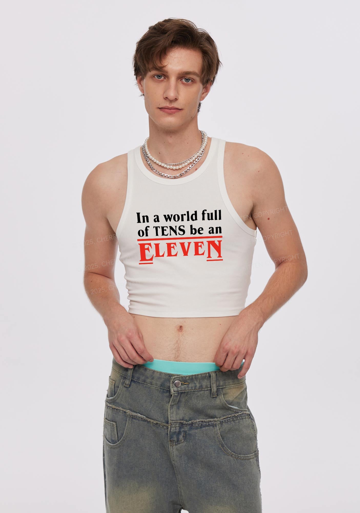 Be An Eleven Y2K Crop Tank Top Cherrykitten