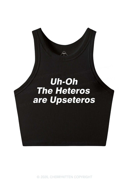 The Heteros Are Upseteros Pride Y2K Crop Tank Top Cherrykitten