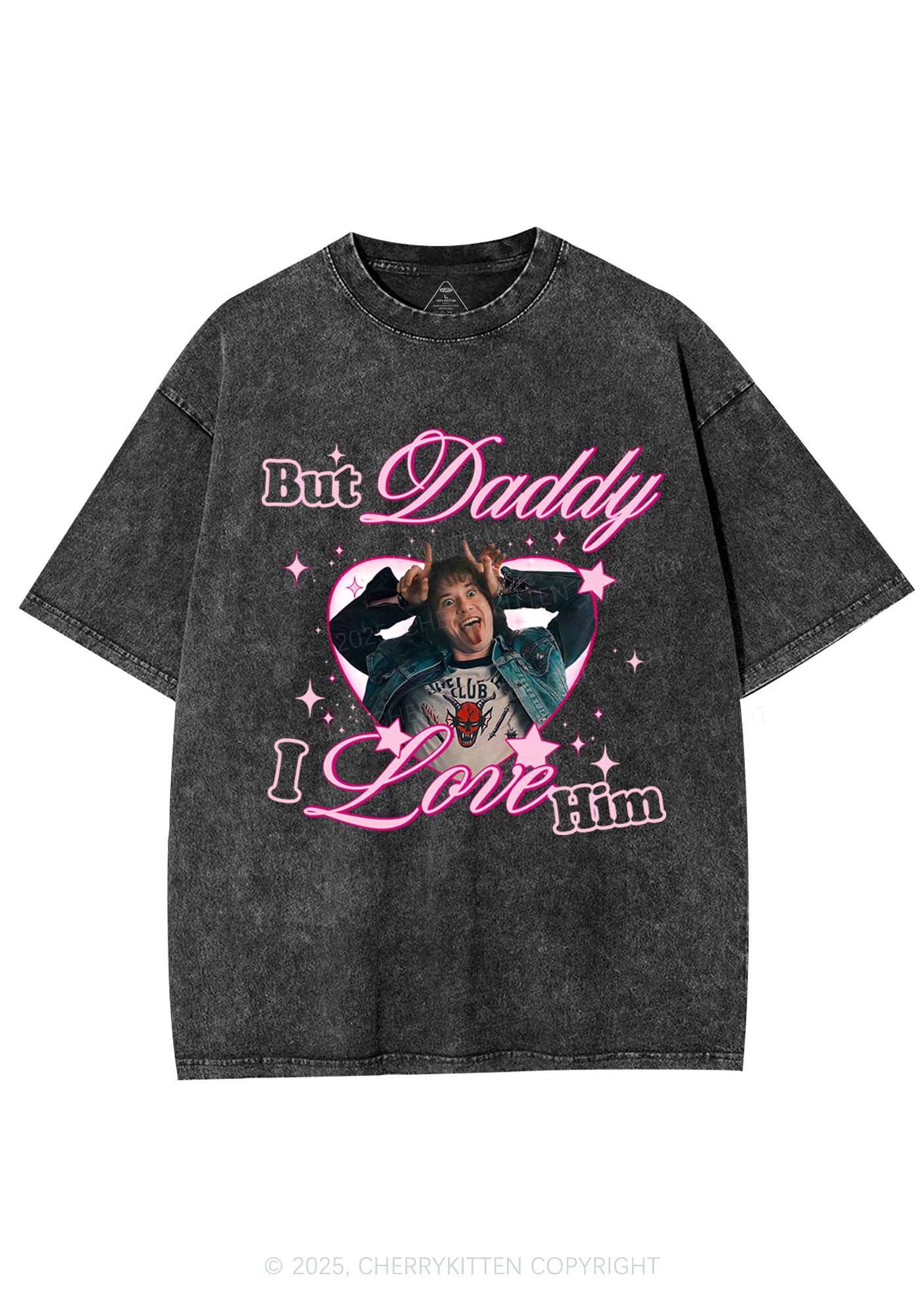 But Daddy I Love EM Y2K Shirts Washed Tee Cherrykitten