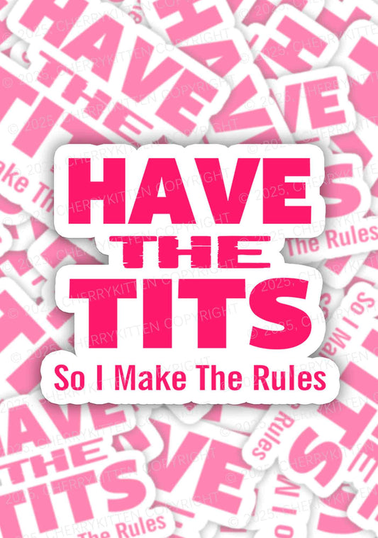 I Make Rules 1Pc Y2K Sticker Cherrykitten