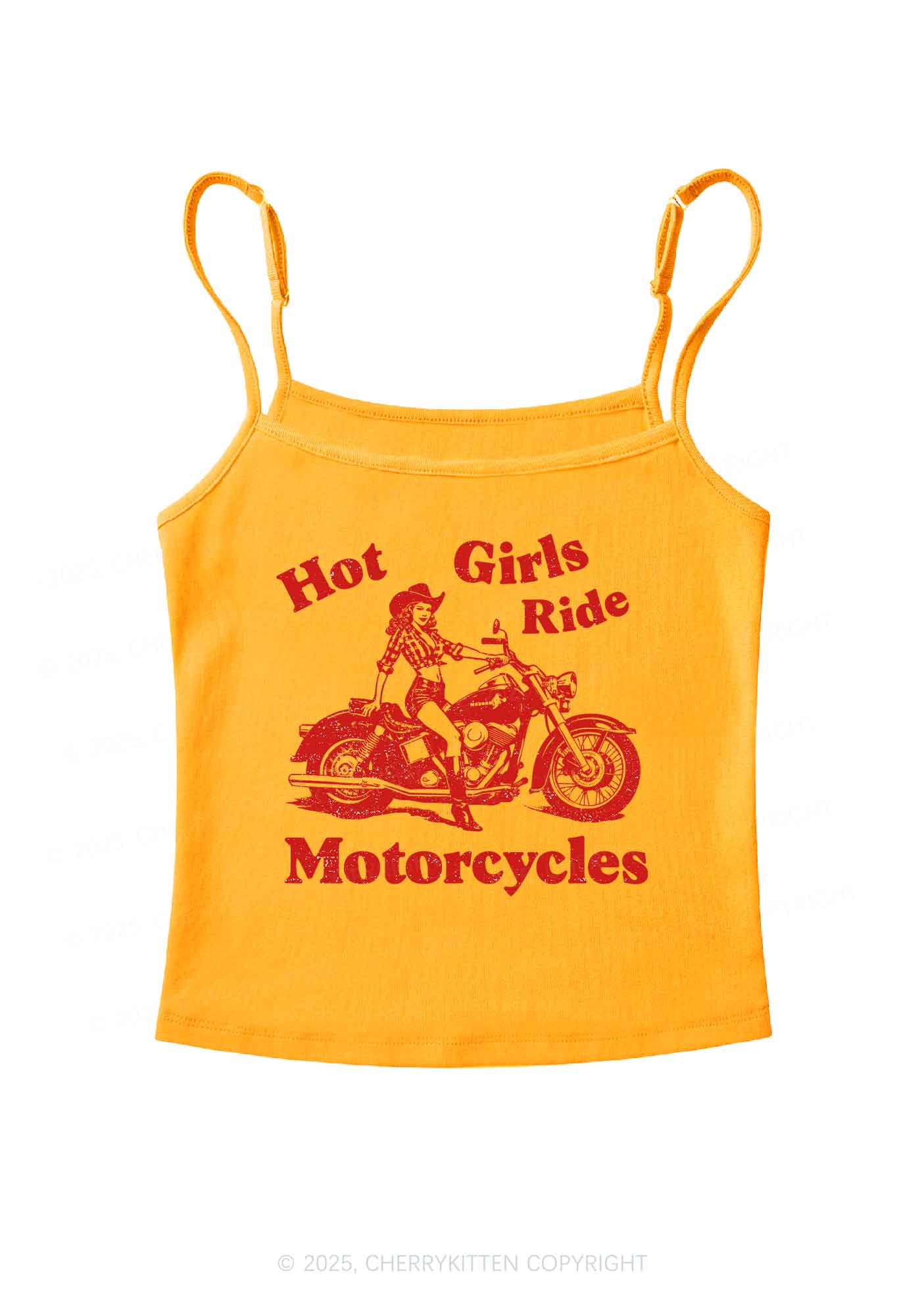Hot Girls Ride Motorcycles Y2K Spaghetti Strap Cami Cherrykitten