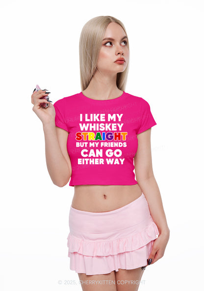 I Like Straight Pride Y2K Baby Tee Cherrykitten