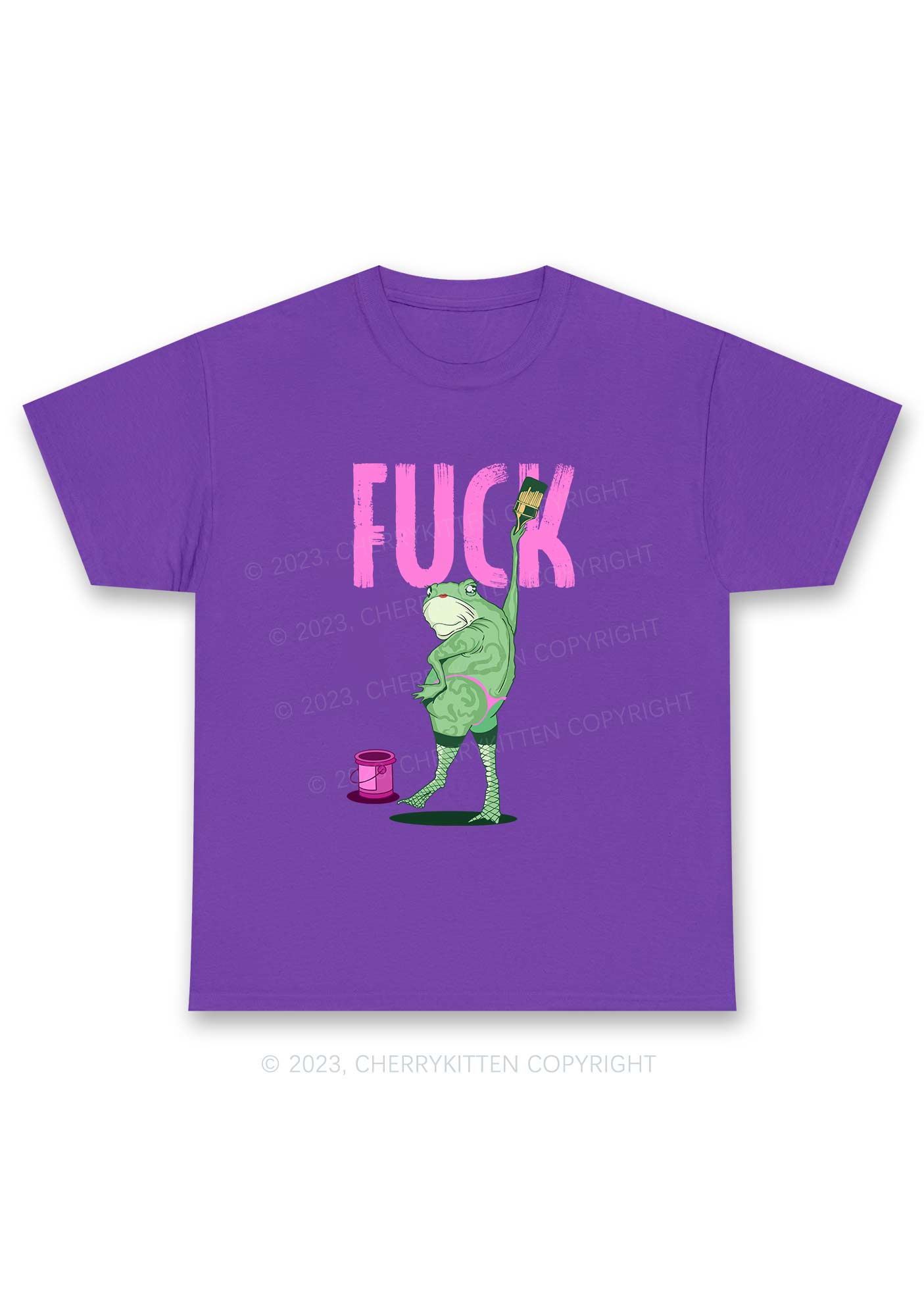 Frog Painting Fxck Y2K Chunky Shirt Cherrykitten
