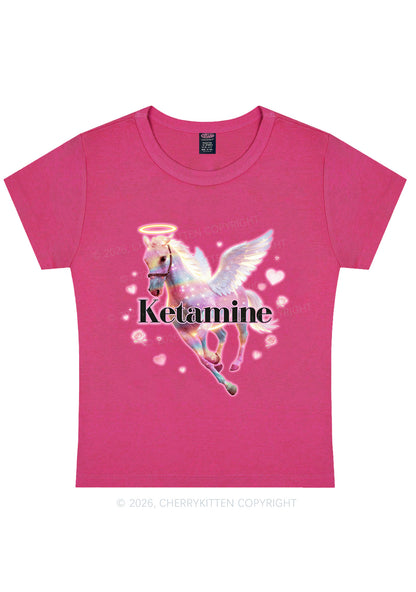 Angel K Horse Valentine's Day Y2K Baby Tee Cherrykitten