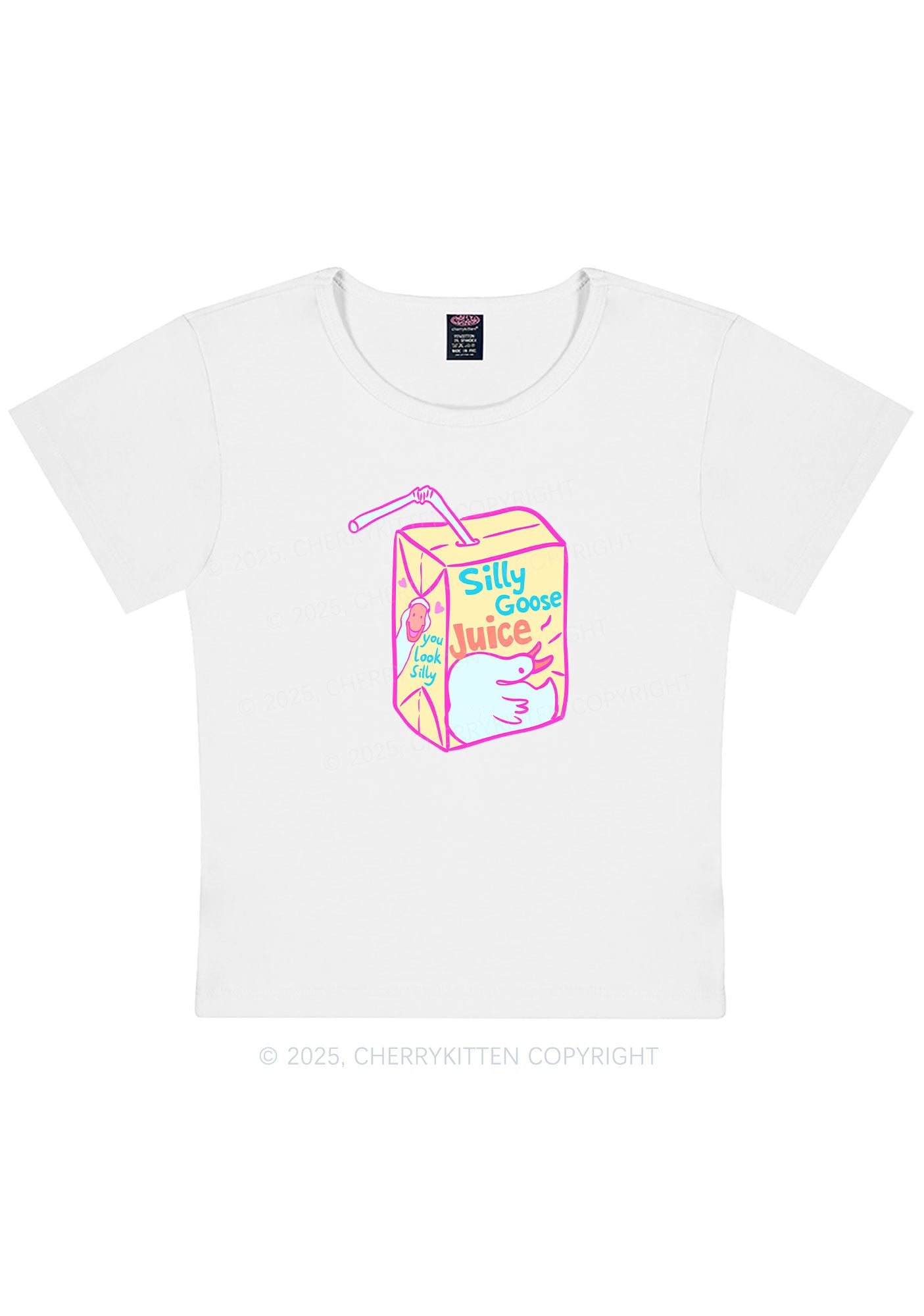 Look Silly Goose Juice Y2K Baby Tee Cherrykitten
