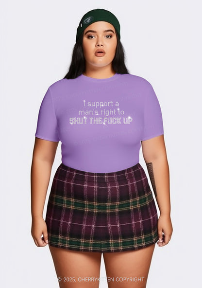 Curvy Rhinestone I Support A Mans Right Y2K Baby Tee Cherrykitten