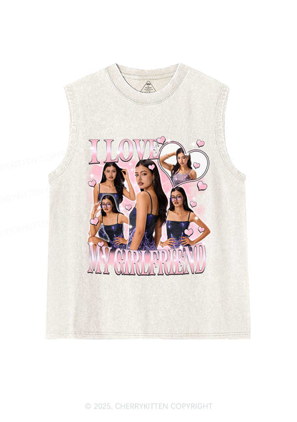 Custom Sparkly Heart I Love BF GF Y2K Washed Muscle Tank Cherrykitten