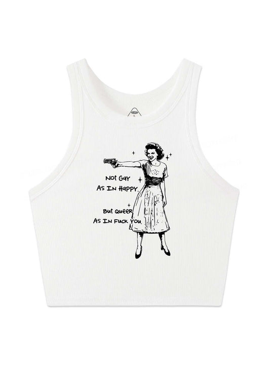 But Queer As In Pride Y2K Crop Tank Top Cherrykitten