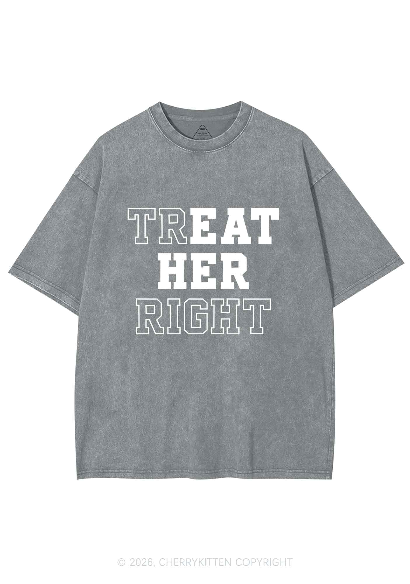 Eat Her Right Pride Y2K Shirts Washed Tee Cherrykitten