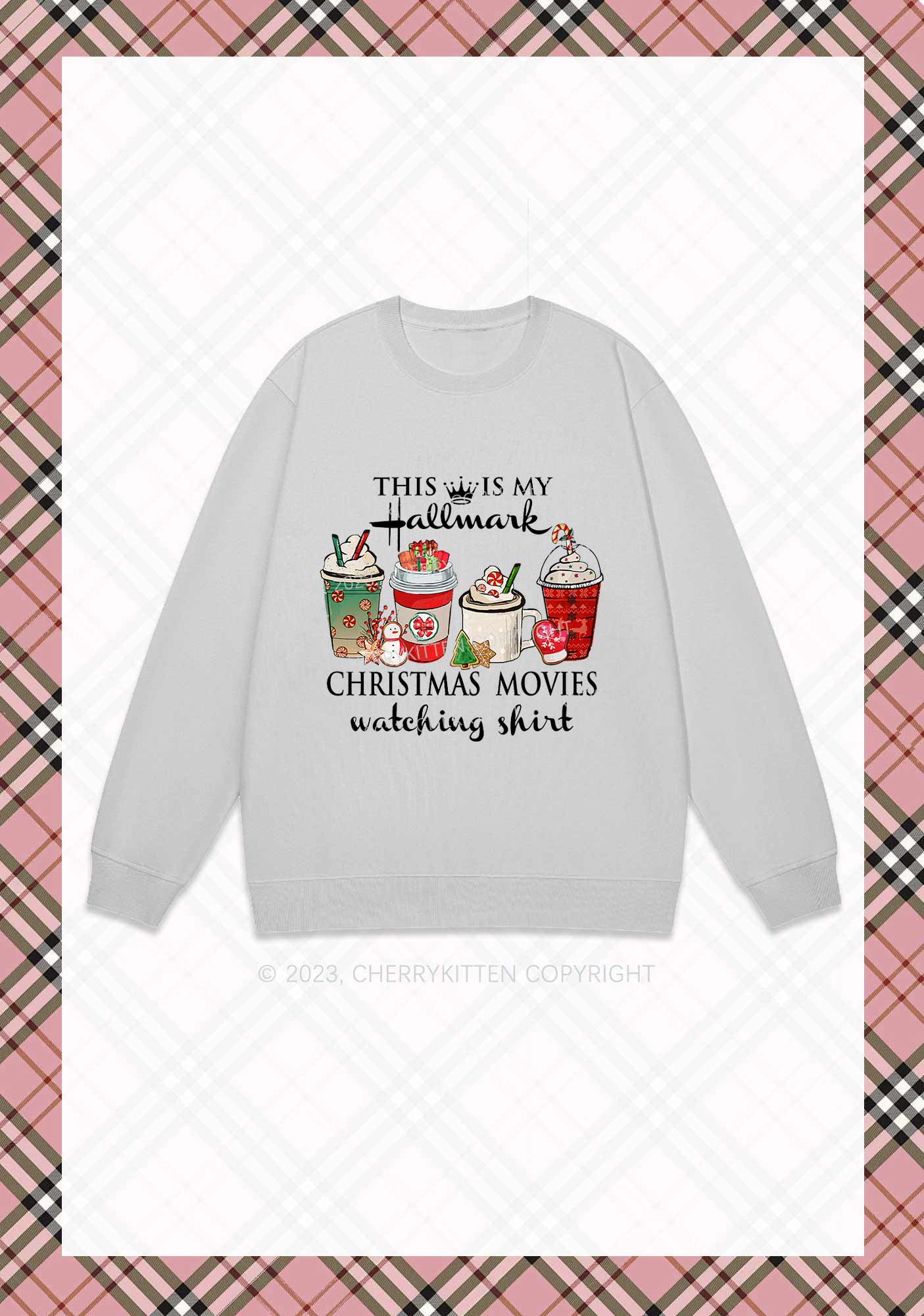 Christmas Movies Watching Shirt Y2K Sweatshirt Cherrykitten