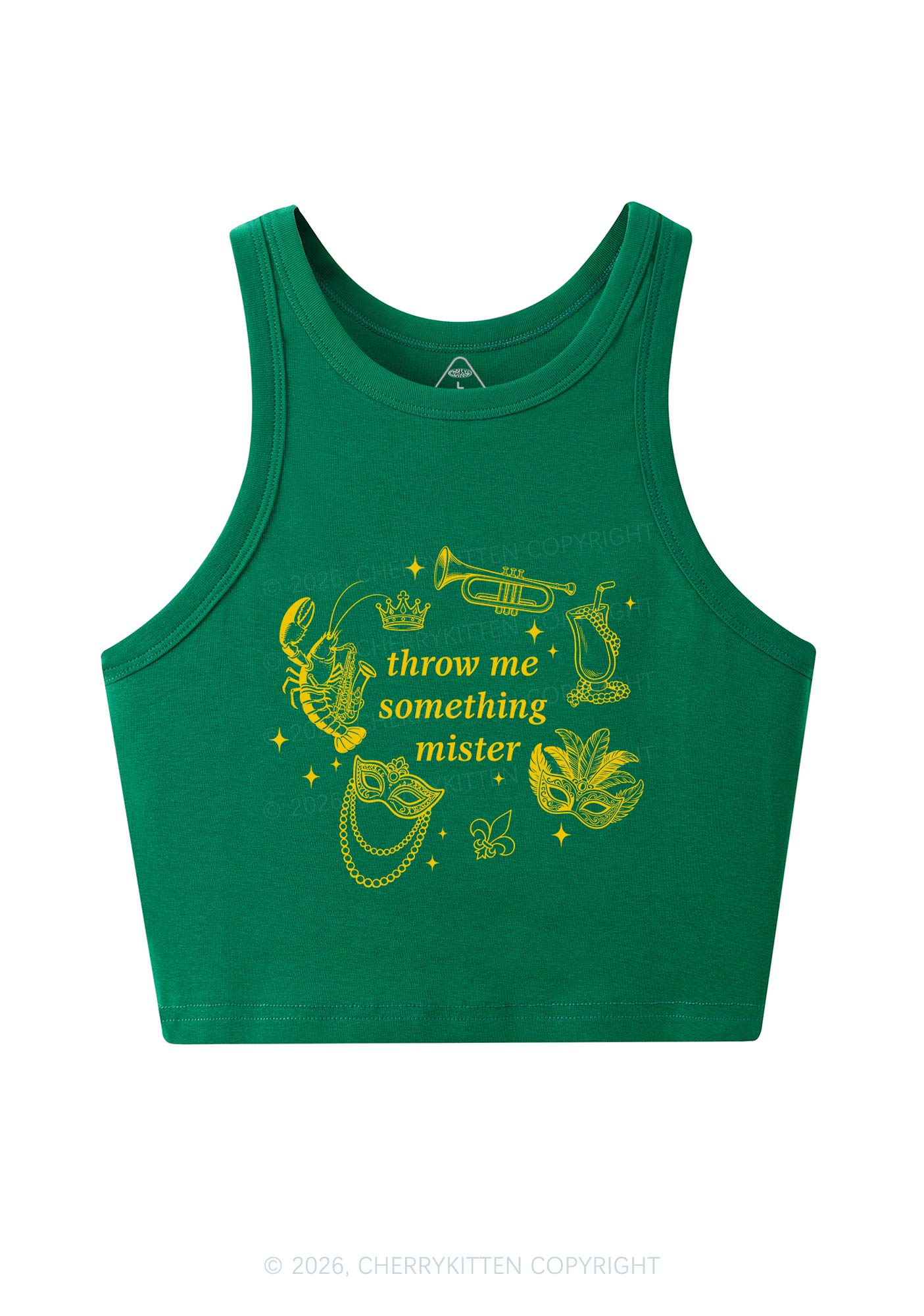 Throw Me Something Mister Y2K Crop Tank Top Cherrykitten