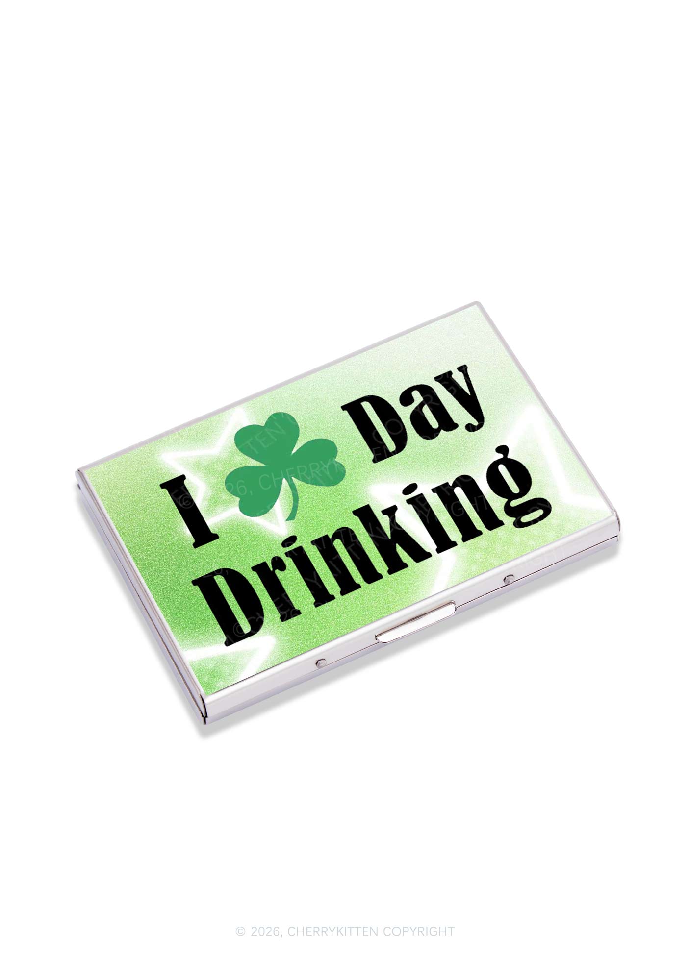 I Love Day Drinking St Patricks Y2K Mirror Cigarette Case Cherrykitten