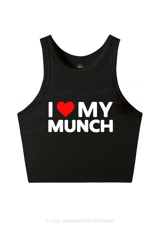 I Love My Munch Y2K Crop Tank Top Cherrykitten