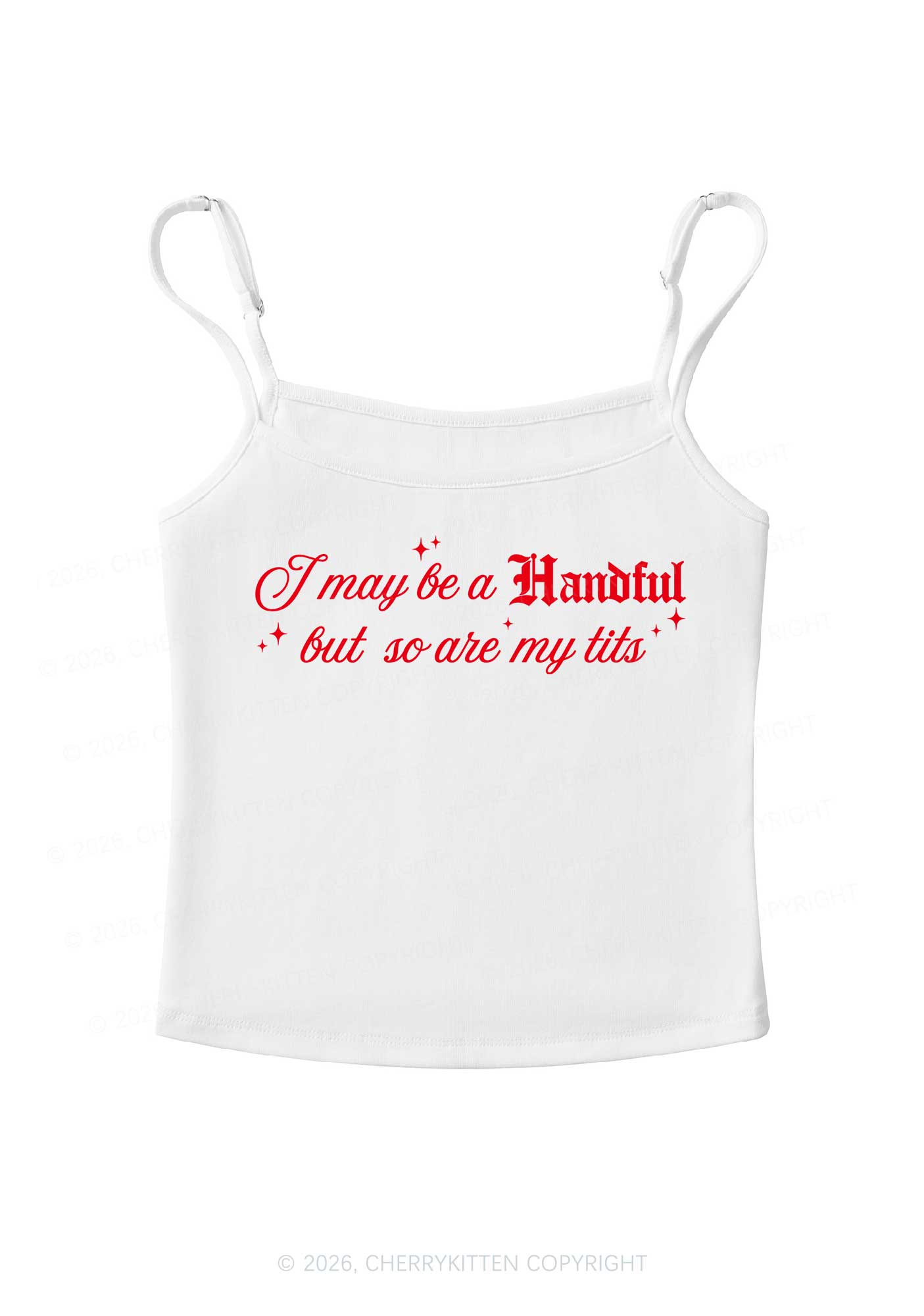 Handful Txts Valentine's Day Y2K Spaghetti Strap Cami Cherrykitten