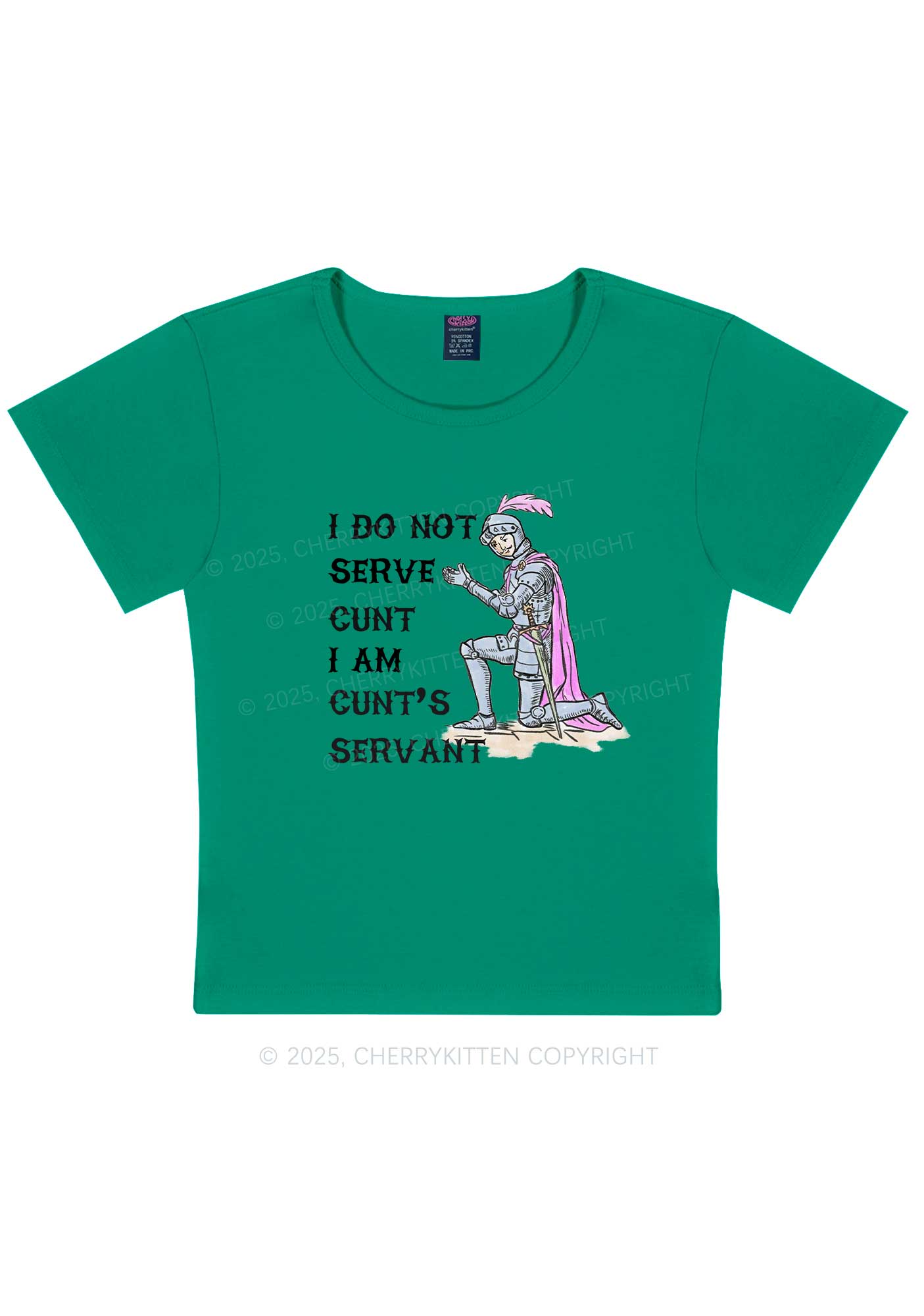 I Am Cxxt Servant Y2K Baby Tee Cherrykitten