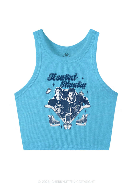 Retro Hockey Elements Y2K Crop Tank Top Cherrykitten