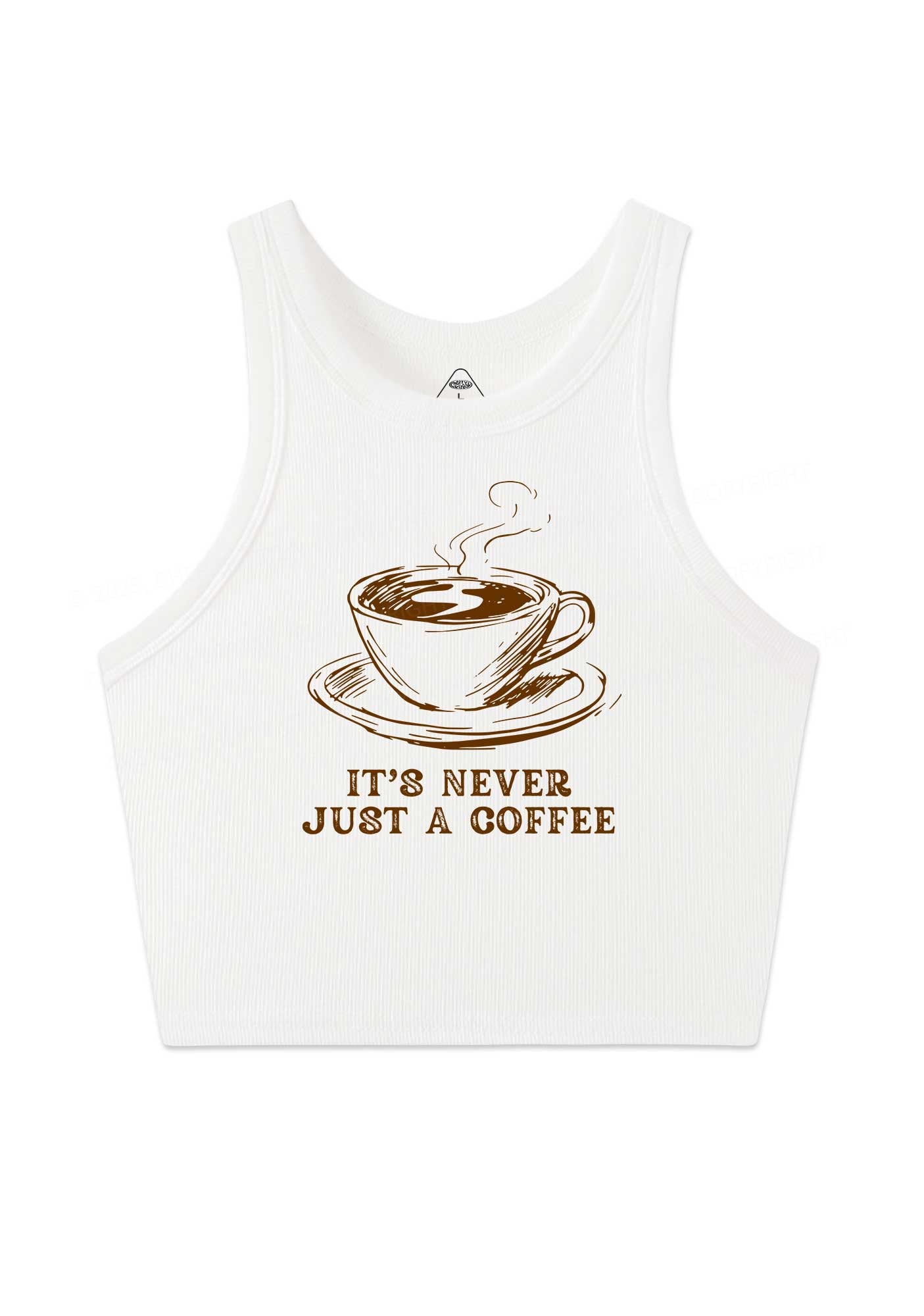 Its Never Just Coffee Pride Y2K Crop Tank Top Cherrykitten