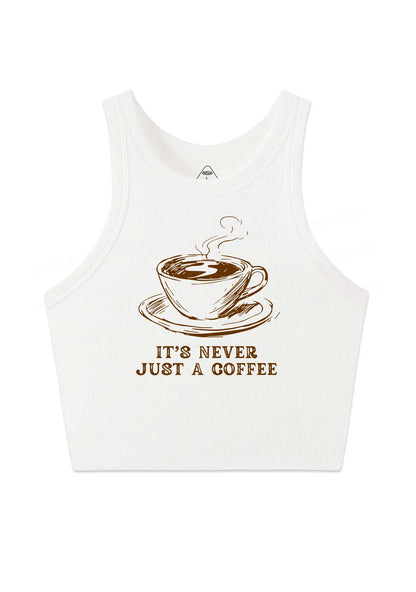 Its Never Just Coffee Pride Y2K Crop Tank Top Cherrykitten