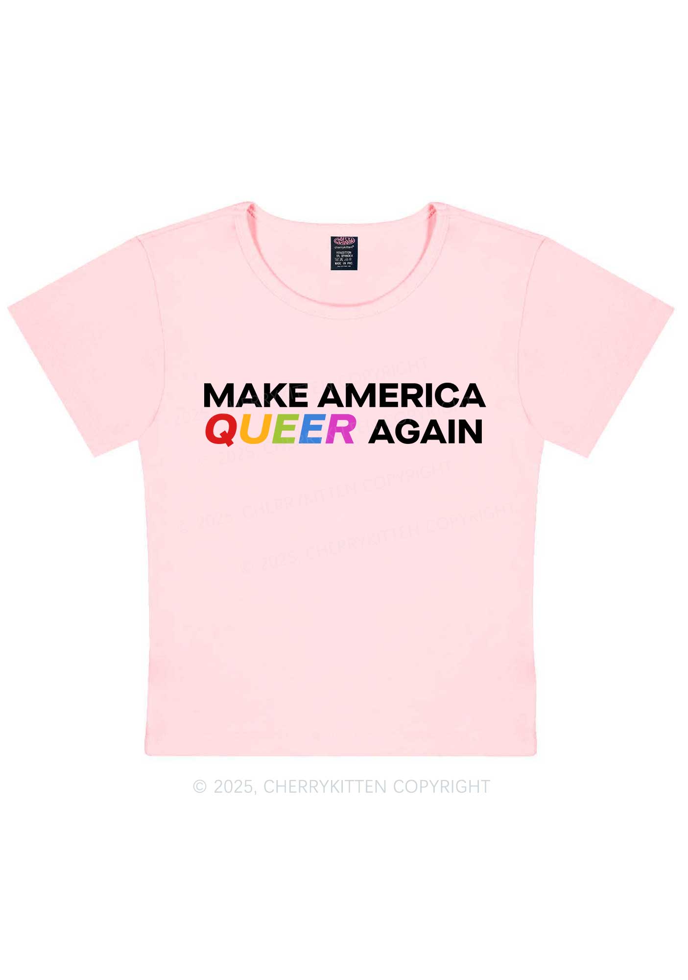 Make America Queer Again Pride Y2K Baby Tee Cherrykitten