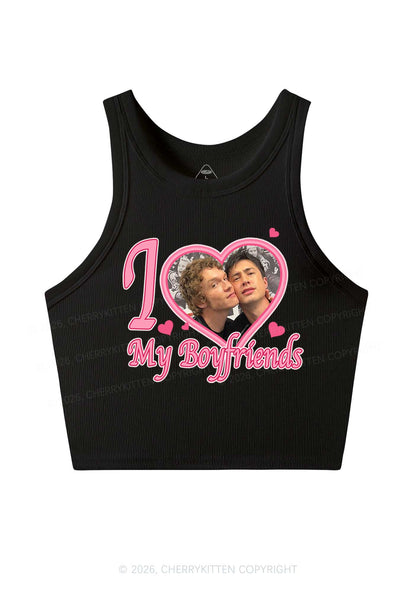 I Love My Boyfriends HR Y2K Crop Tank Top Cherrykitten