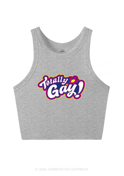 Totally Gay Pride Y2K Crop Tank Top Cherrykitten