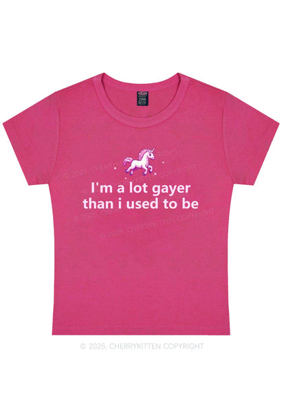 Im A Lot Gayer Pride Y2K Baby Tee Cherrykitten