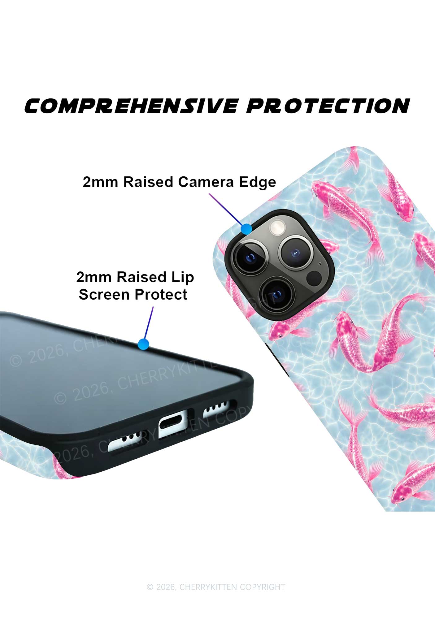Pink Koi Fish Y2K Phone Case Cherrykitten